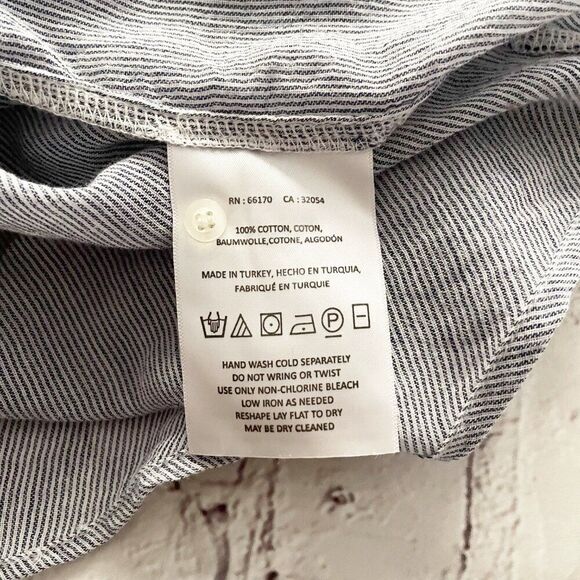 Anthro Mave Women's Blue Stripped Pull Over Ruffled Sleeves XS P Boho Preppy - Picture 9 of 10